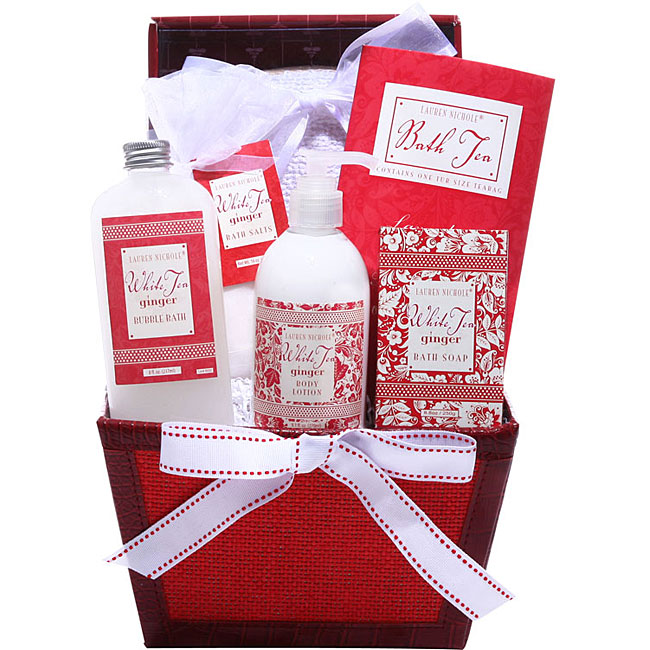 Red Holiday Spa Gift Basket  
