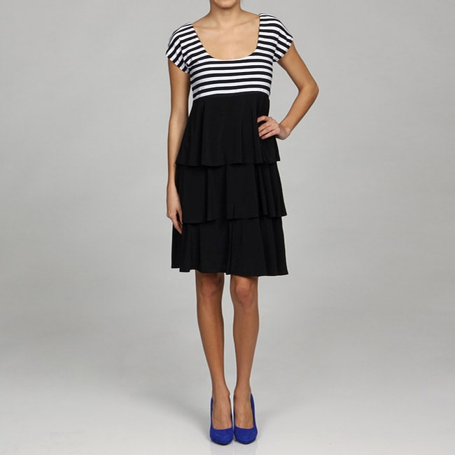 Tiana B. Women's Striped Tier Dress - 13324343 - Overstock.com Shopping ...