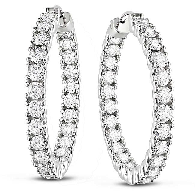 14k White Gold 6ct TDW Diamond Earrings (G H, SI1 SI2)
