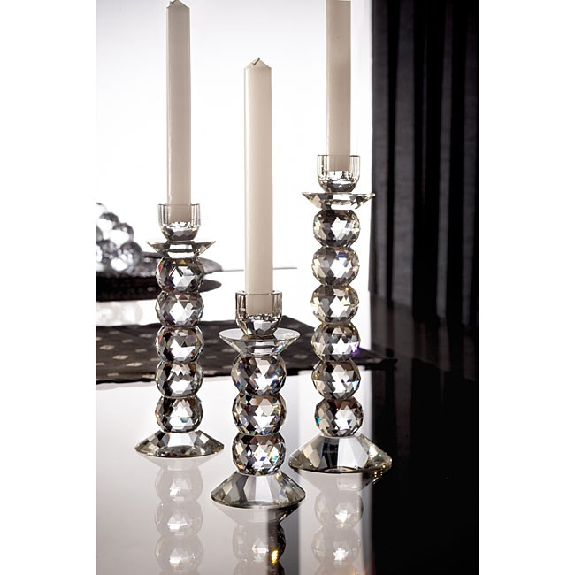 Fifth Avenue Crystal Prism Candle Holders (Set of 3) 13368467 Shopping Great