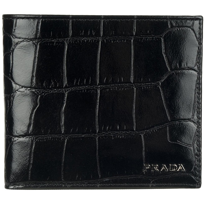 Prada 2M0513 Leather Bi-fold Wallet - 13419072 - Overstock.com ...  