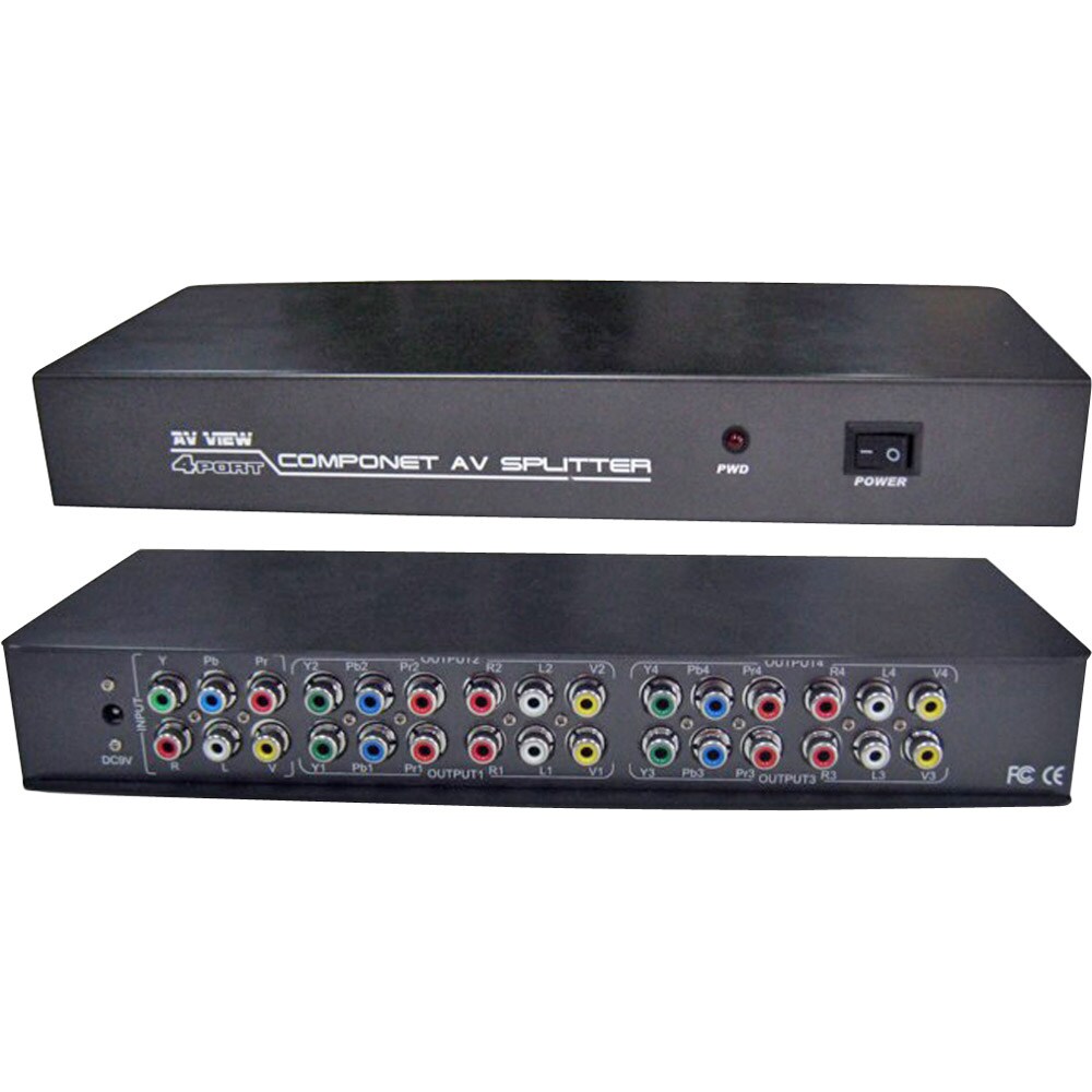 RF-Link 4-Port Component & Composite AV Splitter