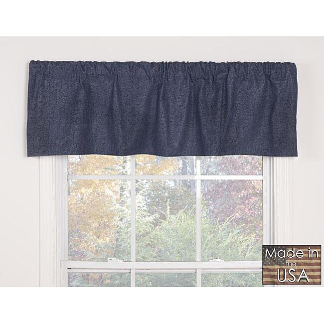 Embossed Denim Cotton Window Valance Overstock™ Shopping Great