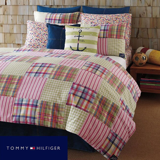 Tommy Hilfiger 'Hampton Harbor' Patchwork 3piece Full/Queensize Mini Comforter Set Overstock