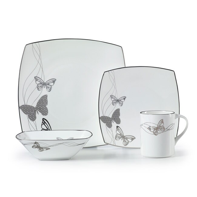 Mikasa Butterfly Allure 4piece Dinnerware Set Overstock™ Shopping