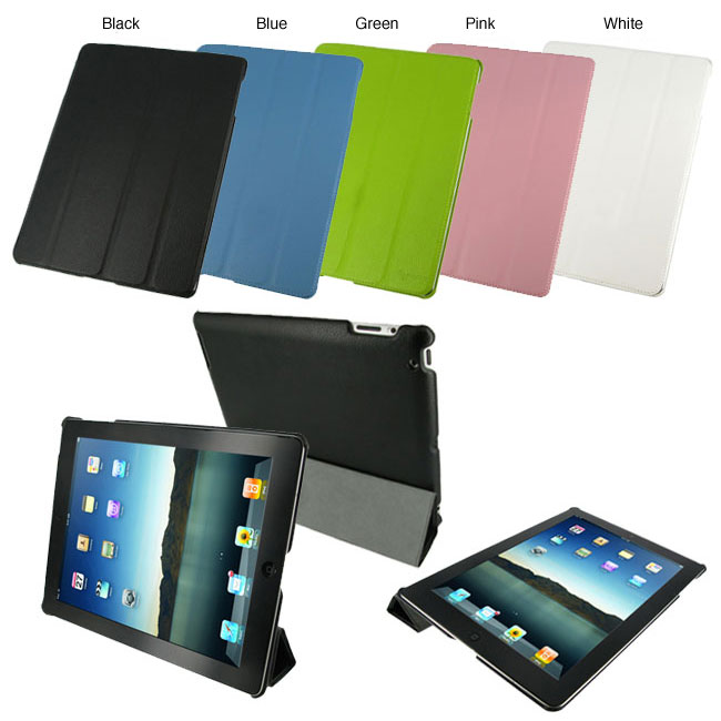 rooCASE Ultra Slim Leather Smart Case for iPad 2  