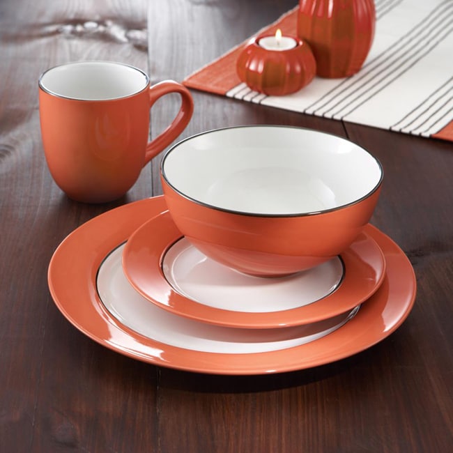 American Atelier Regency Coral 16piece Dinnerware Set 13666454 Shopping