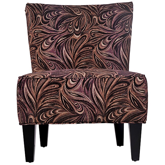 NEW! 36"H BEAUTIFUL PAISLEY WITH RICH BROWNSPURPLEGOLD ARMLESS CHAIR