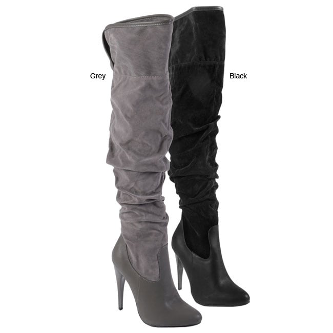 Journee Collection Women's 'Casanova10' Ruched Overtheknee Boots 13729872
