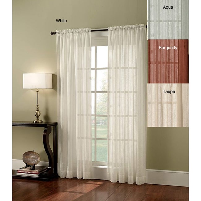 Crushed Lurex Stripe 84 inch Curtain Panel