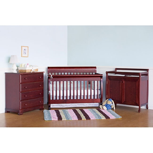 DaVinci Kalani 4 in 1 Crib with Toddler Rail in Cherry  