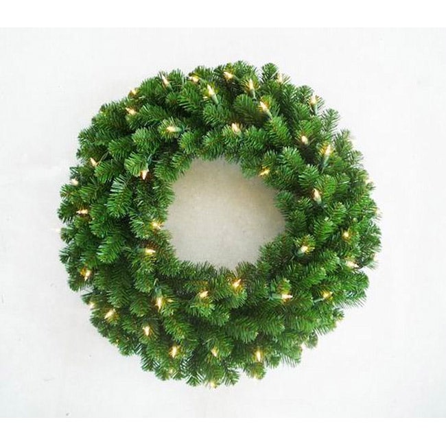 Deluxe Valley Pine 36 inch Pre Lit Artificial Wreath  