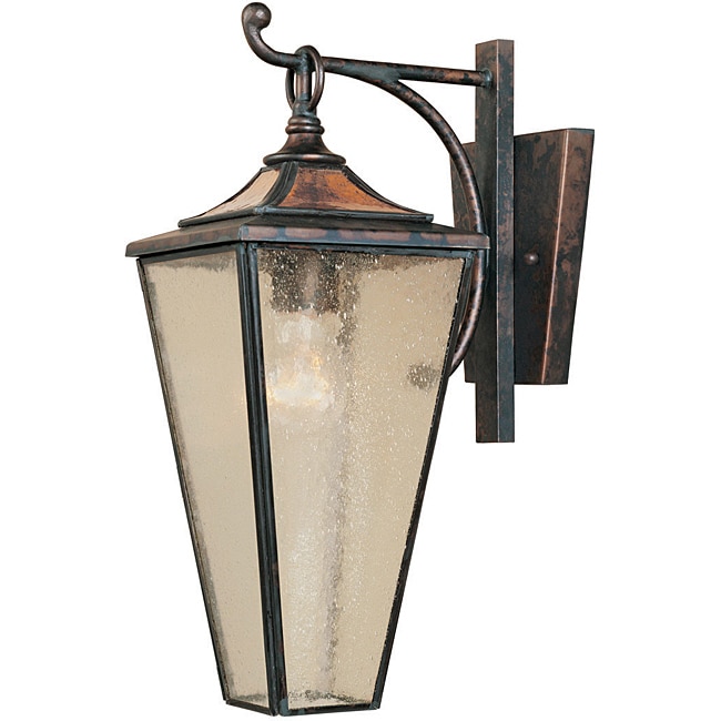 World Imports Amber Rays 1 light Outdoor Hanging Wall Lantern 