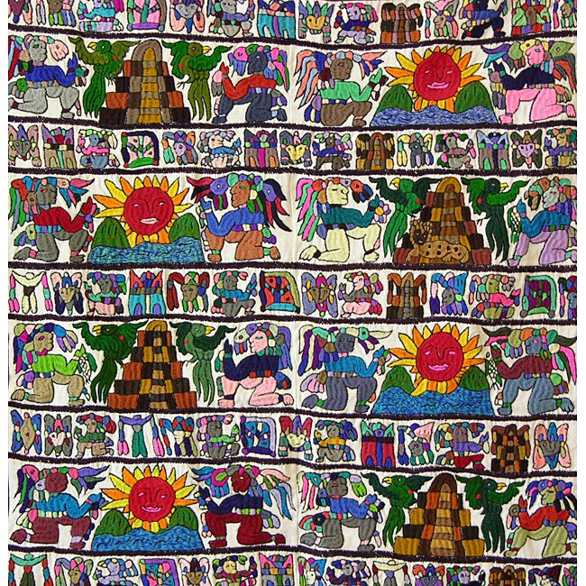 HandEmbroidered Mayan Tapestry (Guatemala) Overstock™ Shopping The
