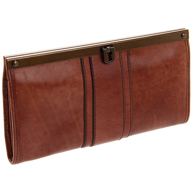 Fossil Women&#39;s &#39;Vintage Re-issue&#39; Camel Leather Frame Clutch Wallet - Overstock™ Shopping ...