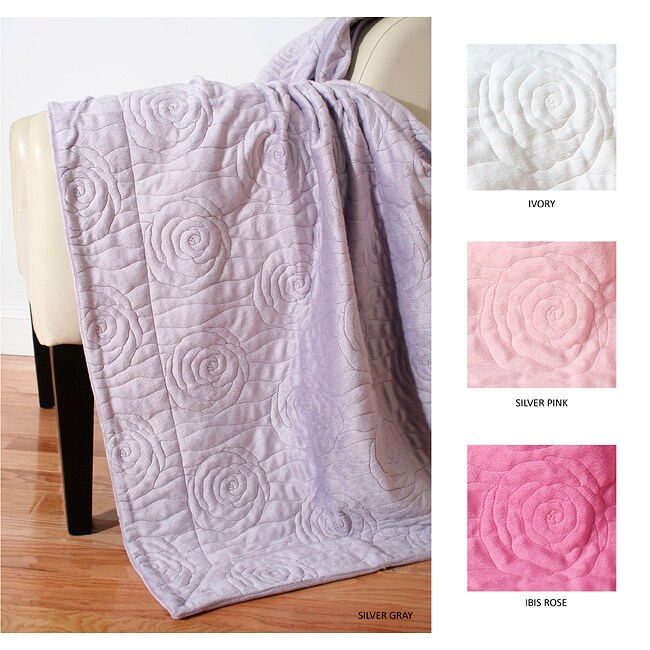 Rose Quilted Microplush Throw 13960539 Shopping