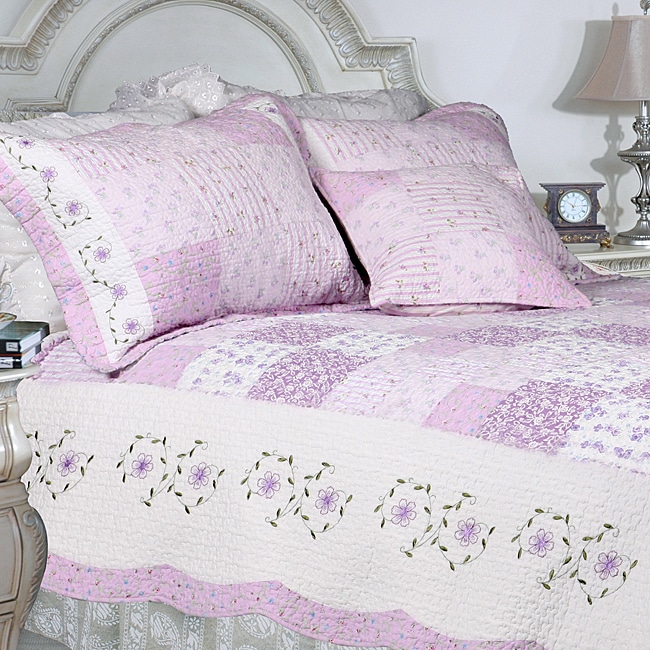 Love of Lilac Oversized Kingsize 3piece Quilt Set 14027934