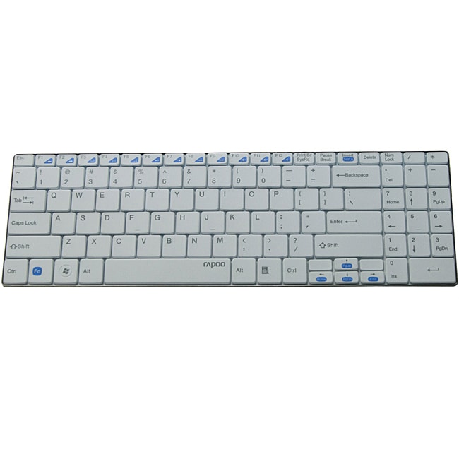 Rapoo Blade Series E9070 2.4Ghz Wireless Ultra Slim White Keyboard 