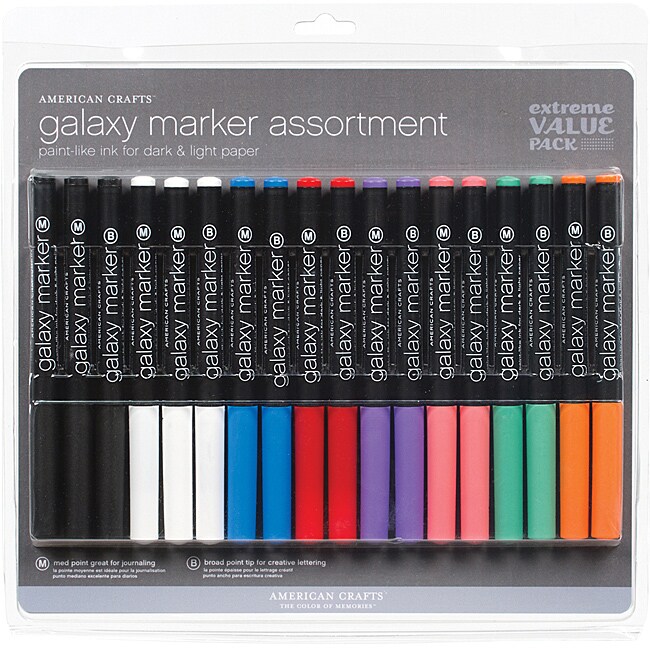 American Crafts Galaxy Markers Extreme Value Pack (18 Count