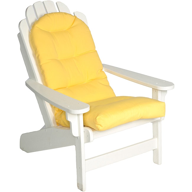 Ali Patio Solid Yellow Outdoor Adirondack Tufted Chair Cushion