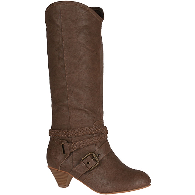 Neway Womens Heley 02 Taupe Knee high Cowgirl Boots