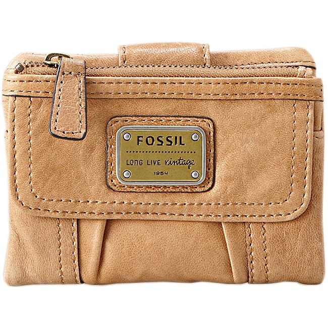 Fossil Women&#39;s &#39;Emory&#39; Camel Leather Wallet - 14138641 - 0 Shopping - Great Deals on ...