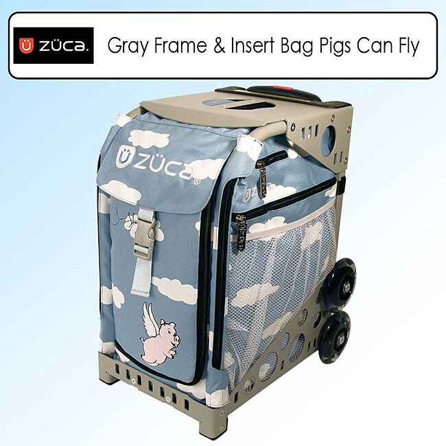 Zuca Sport Kit Pigs Can Fly Grey Frame and Sport Insert Bag