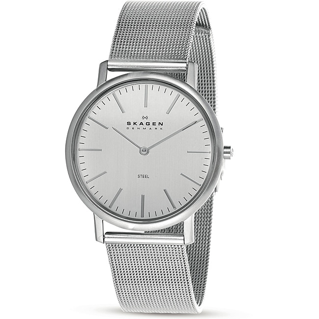 Skagen Mens Stainless Steel Mesh Band Watch Today $84 