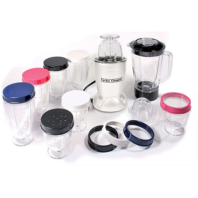 Cook's Essentials White 19piece Turbo Chopper and Blender Set Overstock™ Shopping Big