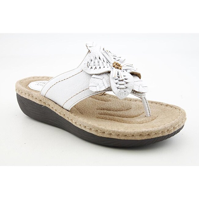 Clarks Artisan Womens Latin Palm White Sandals