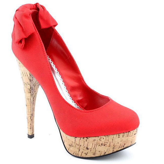red bebe heels