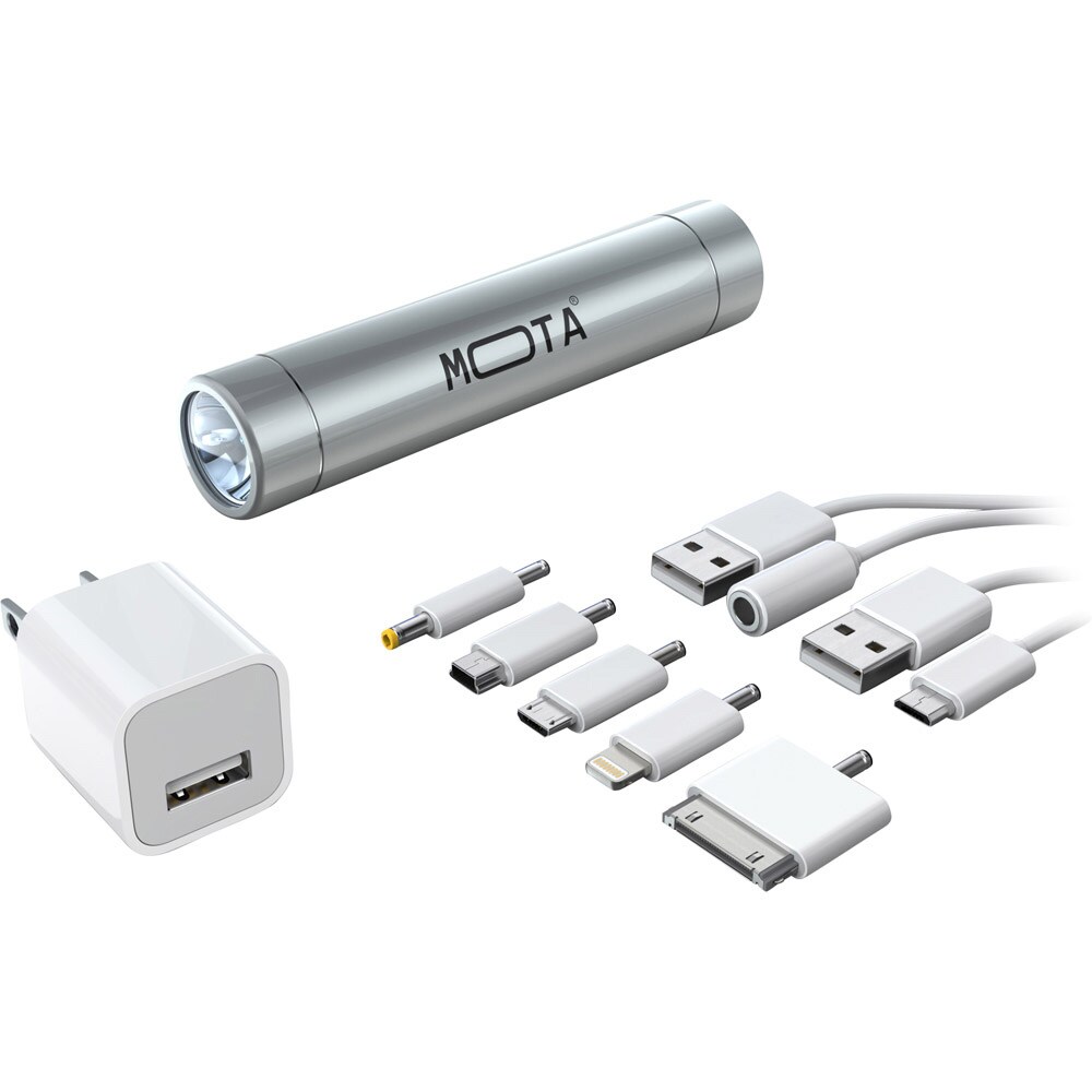 MOTA Battery Stick 2,600mAh Portable Power (Silver)
