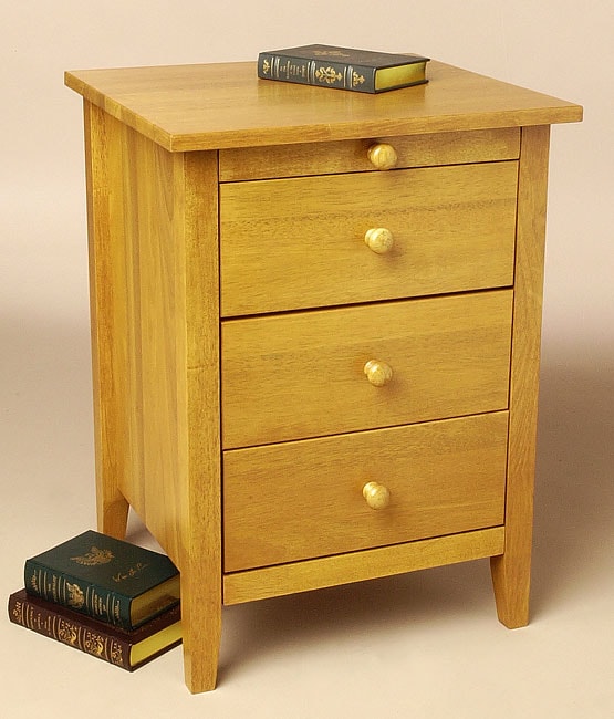 Oslo Wheat Nightstand with Pullout Tray Overstock Shopping Great