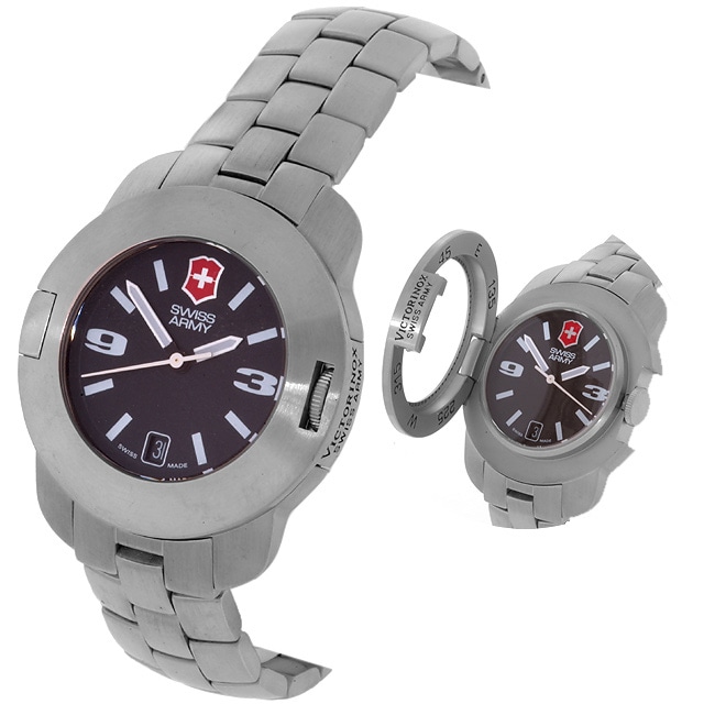 Swiss Army Men's Steel Solar Compass Watch - Overstock Shopping - Big Discounts on Swiss Army 