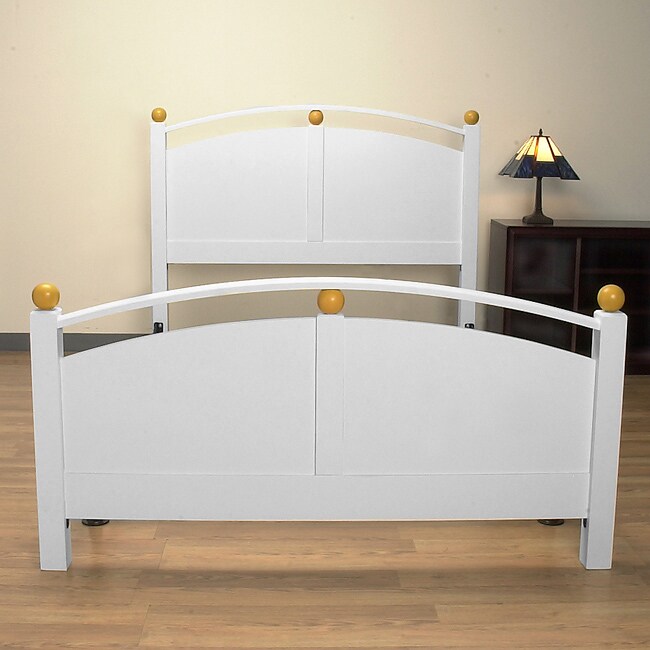 Orbit White Wood Full size Bed  