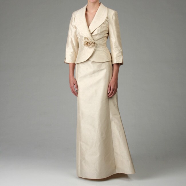 JS Collections Women's Shantung Formal Skirt Suit 80070439