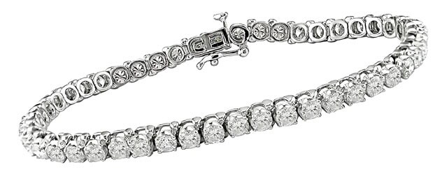   White Gold 6 ct Diamond Tennis Bracelet (G H, SI1 SI2)  