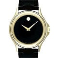 Movado Classic Men's Black Leather Strap Watch