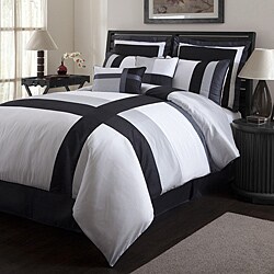 Lush Decor Iman White/Black 8-piece King-size Comforter Set