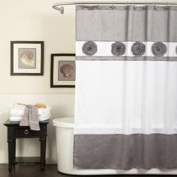 Lush Decor Seascape Grey Shower Curtain