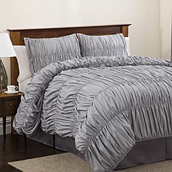 Lush Decor Silver Venetian 4-piece Comforter Set