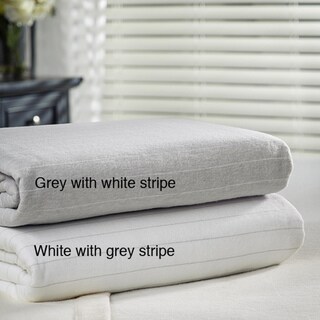 Luxury German Stripe 6-Ounce Print Flannel Pillowcases (Set of 2)