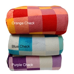 Luxury Printed Check Microplush Blanket