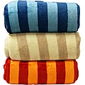 Luxury Printed Stripe Microplush Blanket