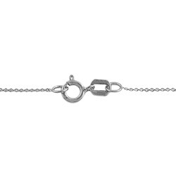 14k White Gold 18-Inch Cable Chain