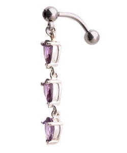 Surgical Steel Crystal Curved Barbell