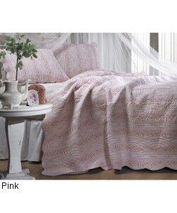 Trellis Yellow Full/ Queen-size Quilt Set