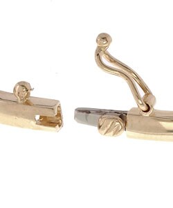 14k Gold & 1/2ct TDW Three-stone Diamond Bangle Bracelet