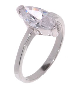 Sterling Silver CZ Princess-cut Ring