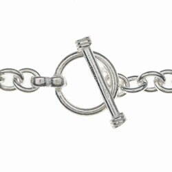 Sterling Silver Center Heart Toggle Necklace